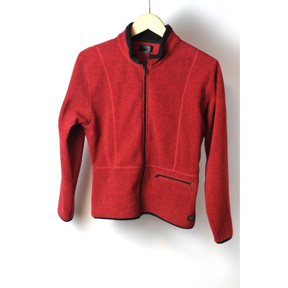 ALPS Women’s Red Fleece Full Zip Size M Holiday Cozy Christmas